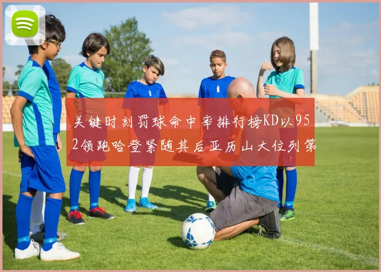 关键时刻罚球命中率排行榜KD以952领跑哈登紧随其后亚历山大位列第六
